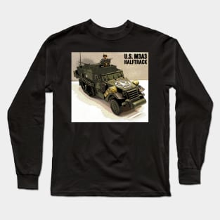 U.S. M3A3 Halftrack (Right Side) Long Sleeve T-Shirt